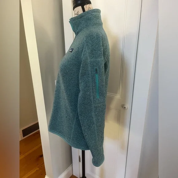 Patagonia Women's Better Sweater 1/4-Zip Teal Green Fleece. Size: Medium. - Picture 4 of 11